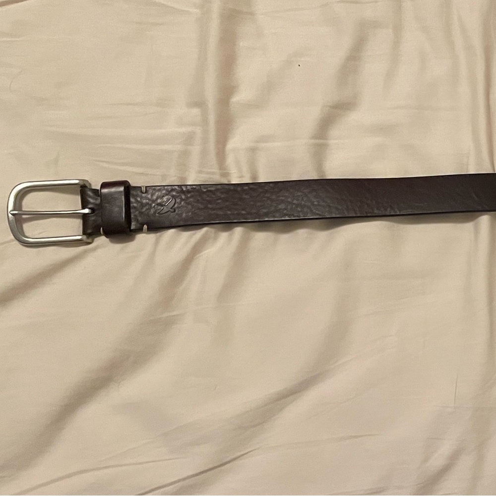 Men's Eddie Bauer Brown Leather Belt - Size 36 - Picture 2 of 5